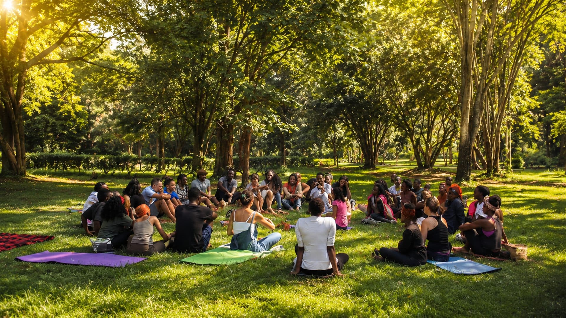 Conscious Africa wellness community gathering outdoors